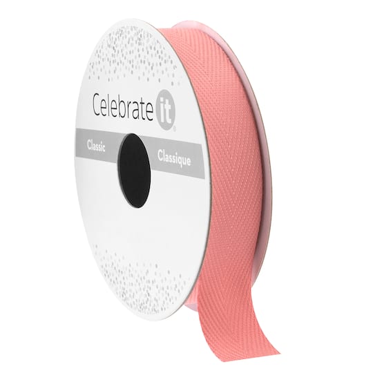 5/8" x7yd. Peach Twill Ribbon by Celebrate It® Classic